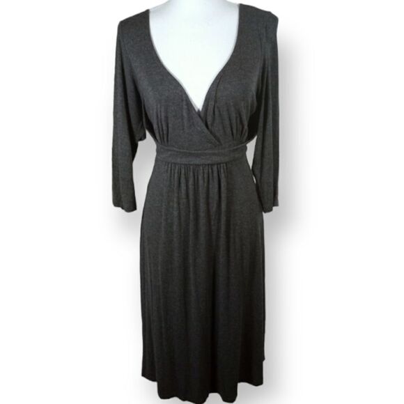 DAISY FUENTES GRAY/CHARCOAL DRESS SZ.L EUC - Picture 1 of 4